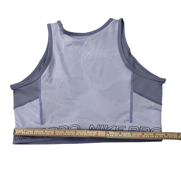 Nike Pro Dri-Fit Womens Purple Sleeveless Crop Top Sports Bra Size S - Picture 10 of 10